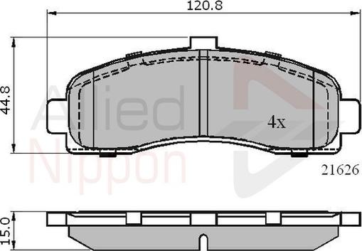 Comline ADB0508 - Brake Pad Set, disc brake autospares.lv