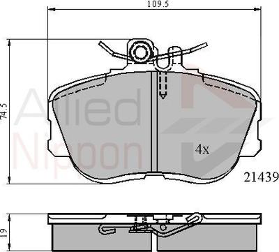 Comline ADB0503 - Brake Pad Set, disc brake autospares.lv