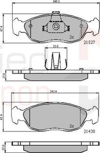 Comline ADB0570 - Brake Pad Set, disc brake autospares.lv