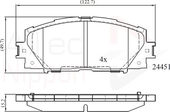 Comline ADB06014 - Brake Pad Set, disc brake autospares.lv