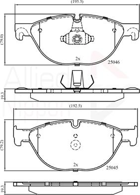 Comline ADB06017 - Brake Pad Set, disc brake autospares.lv