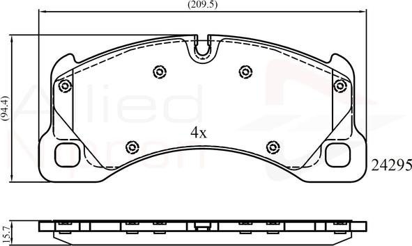 Comline ADB06039 - Brake Pad Set, disc brake autospares.lv