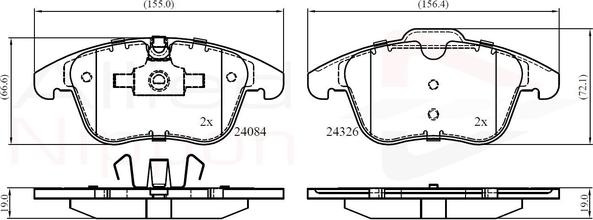 Comline ADB06036 - Brake Pad Set, disc brake autospares.lv