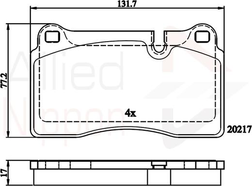 Comline ADB06030 - Brake Pad Set, disc brake autospares.lv