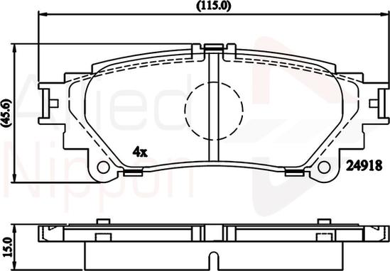 Comline ADB06078 - Brake Pad Set, disc brake autospares.lv