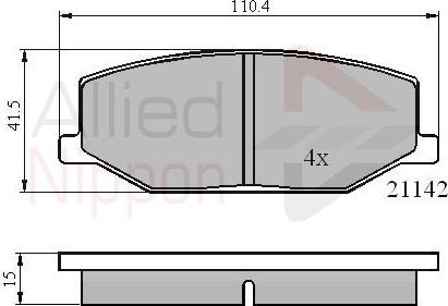 Comline ADB0195 - Brake Pad Set, disc brake autospares.lv