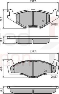 Comline ADB0149 - Brake Pad Set, disc brake autospares.lv