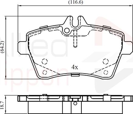 Comline ADB01592 - Brake Pad Set, disc brake autospares.lv