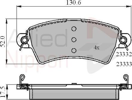 Comline ADB01549 - Brake Pad Set, disc brake autospares.lv