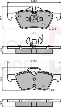 Comline ADB01548 - Brake Pad Set, disc brake autospares.lv