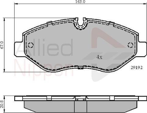 Comline ADB01555 - Brake Pad Set, disc brake autospares.lv