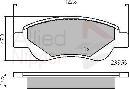 Comline ADB01552 - Brake Pad Set, disc brake autospares.lv