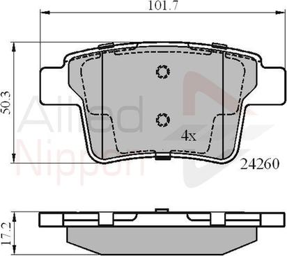 Comline ADB01557 - Brake Pad Set, disc brake autospares.lv