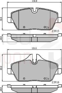 Comline ADB01531 - Brake Pad Set, disc brake autospares.lv