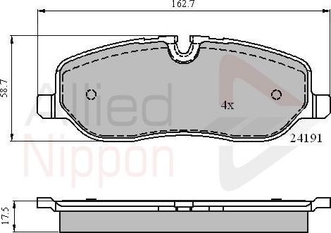 Comline ADB01533 - Brake Pad Set, disc brake autospares.lv