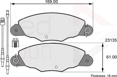 Comline ADB01526 - Brake Pad Set, disc brake autospares.lv