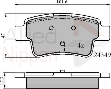 Comline ADB01528 - Brake Pad Set, disc brake autospares.lv