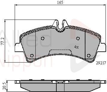 Comline ADB01575 - Brake Pad Set, disc brake autospares.lv