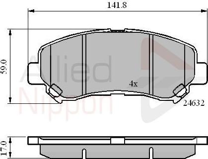 Comline ADB01577 - Brake Pad Set, disc brake autospares.lv