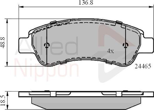 Comline ADB01604 - Brake Pad Set, disc brake autospares.lv