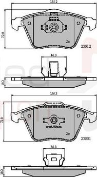 Comline ADB01607 - Brake Pad Set, disc brake autospares.lv