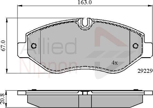 Comline ADB01616 - Brake Pad Set, disc brake autospares.lv