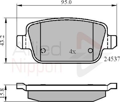 Comline ADB01610 - Brake Pad Set, disc brake autospares.lv