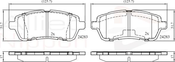 Comline ADB01618 - Brake Pad Set, disc brake autospares.lv