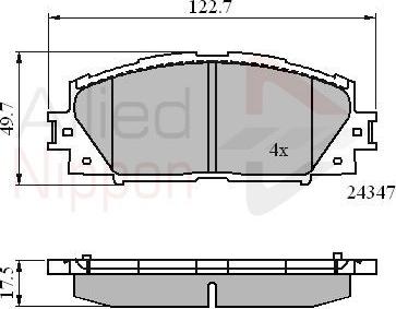 Comline ADB01612 - Brake Pad Set, disc brake autospares.lv