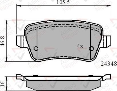 Comline ADB01630 - Brake Pad Set, disc brake autospares.lv