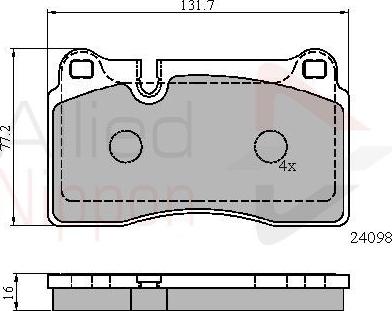 Comline ADB01626 - Brake Pad Set, disc brake autospares.lv