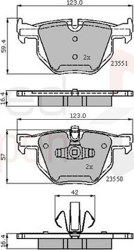Comline ADB01671 - Brake Pad Set, disc brake autospares.lv