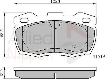 Comline ADB01052 - Brake Pad Set, disc brake autospares.lv