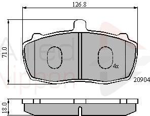 Comline ADB01066 - Brake Pad Set, disc brake autospares.lv