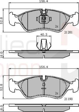 Comline ADB01007 - Brake Pad Set, disc brake autospares.lv