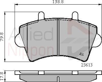 Comline ADB01035 - Brake Pad Set, disc brake autospares.lv