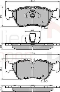 Comline ADB01023 - Brake Pad Set, disc brake autospares.lv