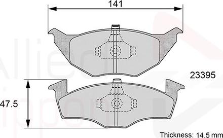 Comline ADB01144 - Brake Pad Set, disc brake autospares.lv