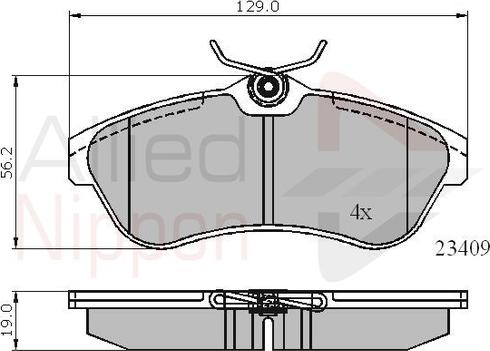 Comline ADB01146 - Brake Pad Set, disc brake autospares.lv