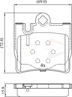 Comline ADB01143 - Brake Pad Set, disc brake autospares.lv