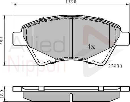 Comline ADB01160 - Brake Pad Set, disc brake autospares.lv