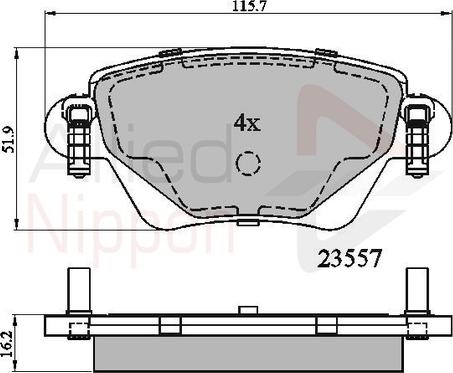 Comline ADB01114 - Brake Pad Set, disc brake autospares.lv