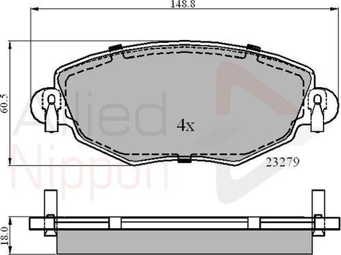 Comline ADB01110 - Brake Pad Set, disc brake autospares.lv