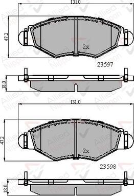 Comline ADB01131 - Brake Pad Set, disc brake autospares.lv