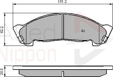 Comline ADB01175 - Brake Pad Set, disc brake autospares.lv