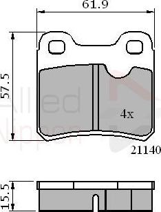 Comline ADB0117 - Brake Pad Set, disc brake autospares.lv