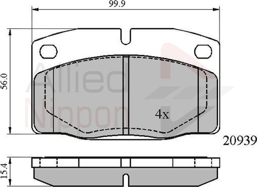 Comline ADB0135 - Brake Pad Set, disc brake autospares.lv