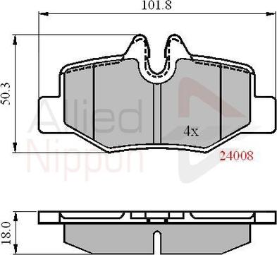 Comline ADB01306 - Brake Pad Set, disc brake autospares.lv