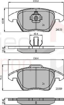 Comline ADB01308 - Brake Pad Set, disc brake autospares.lv