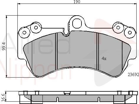 Comline ADB01314 - Brake Pad Set, disc brake autospares.lv